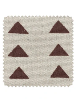 'Fabric By The Yard - Triangles - Rust On California Cotton
