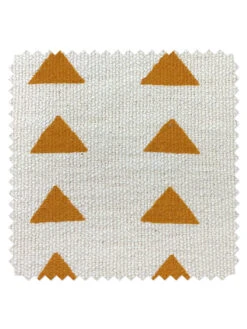 'Fabric By The Yard - Triangles - Terracotta On California Cotton
