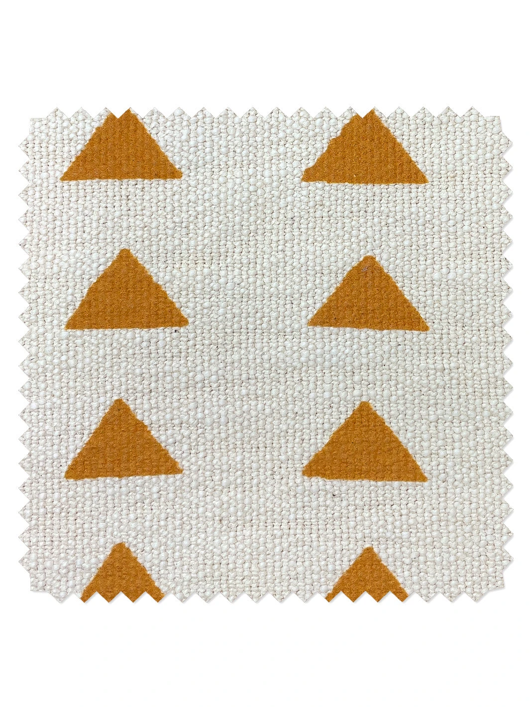 'Fabric By The Yard - Triangles - Terracotta On California Cotton 3 'Fabric By The Yard - Triangles - Terracotta On California Cotton