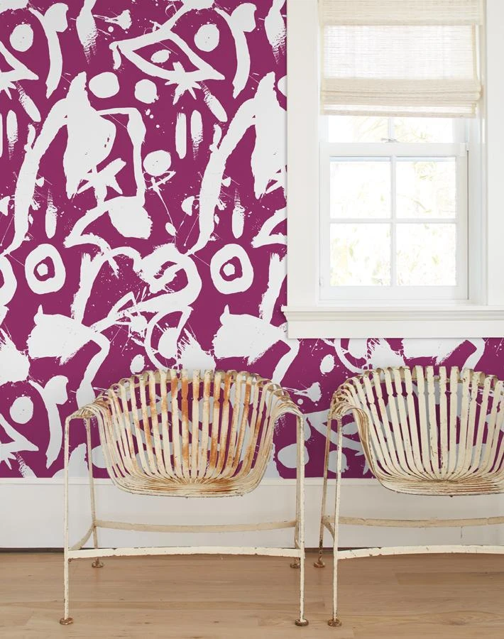 'El Quijote' Wallpaper By Chris Benz - Eggplant 4 'El Quijote' Wallpaper By Chris Benz - Eggplant - Image 2