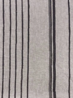 'Fabric By The Yard - Two Tone Stripe - Black & Gray On Linen -Wallpaper Store Two Tone Stripe Black Gray Flax Linen Design bad3edf5 0b69 43b0 aeb1 0b6301049b08