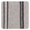 'Fabric By The Yard - Two Tone Stripe - Black & Gray On Flax Linen -Wallpaper Store Two Tone Stripe Black Gray Flax Linen Detail