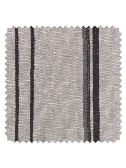 'Fabric By The Yard - Two Tone Stripe - Black & Gray On Linen -Wallpaper Store Two Tone Stripe Black Gray Flax Linen Detail 10556e38 3a34 41c8 9829 9fab447da9c8