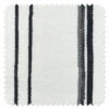 'Fabric By The Yard - Two Tone Stripe - Black & Gray On Linen -Wallpaper Store Two Tone Stripe Black Gray Linen Detail