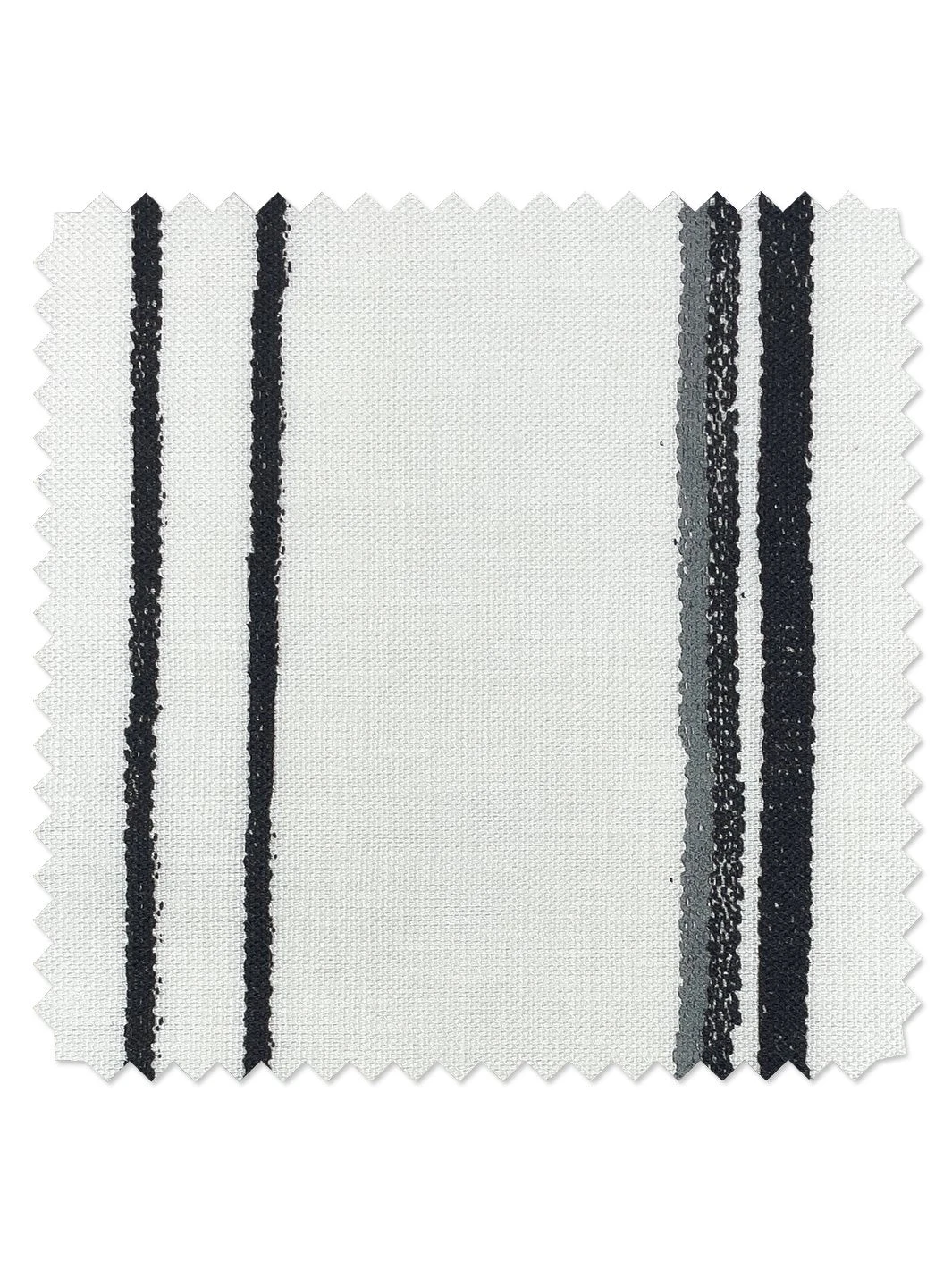 'Fabric By The Yard - Two Tone Stripe - Black & Gray On Flax Linen 4 'Fabric By The Yard - Two Tone Stripe - Black & Gray On Flax Linen - Image 2