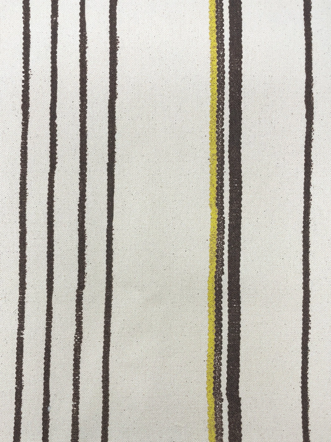 'Fabric By The Yard - Two Tone Stripe - Chocolate & Daffodil On Raw Canvas 4 'Fabric By The Yard - Two Tone Stripe - Chocolate & Daffodil On Raw Canvas - Image 2