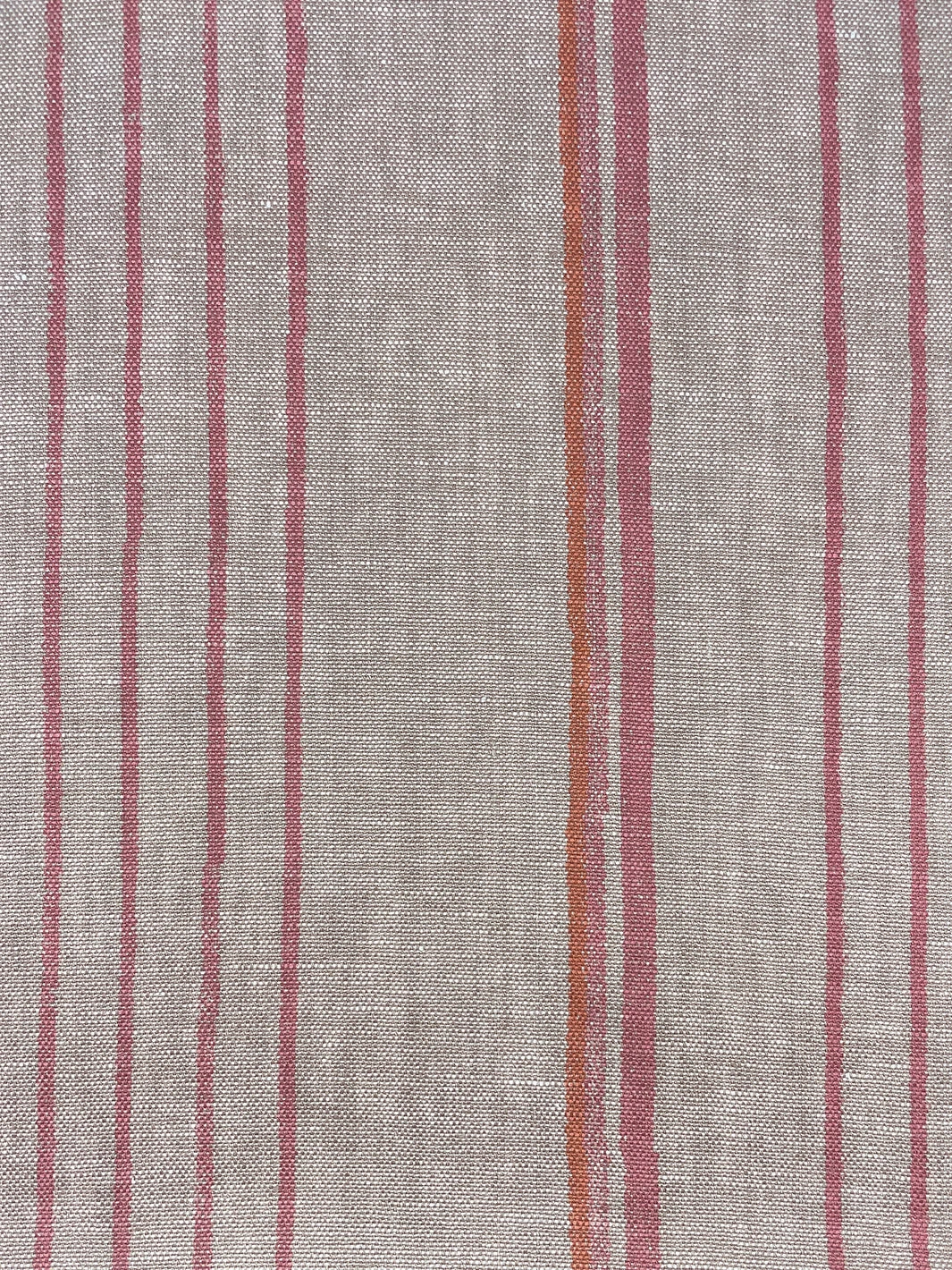 'Fabric By The Yard - Two Tone Stripe - Creamsicle On Flax Linen 6 'Fabric By The Yard - Two Tone Stripe - Creamsicle On Flax Linen - Image 4