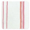 'Fabric By The Yard - Two Tone Stripe - Creamsicle On Linen