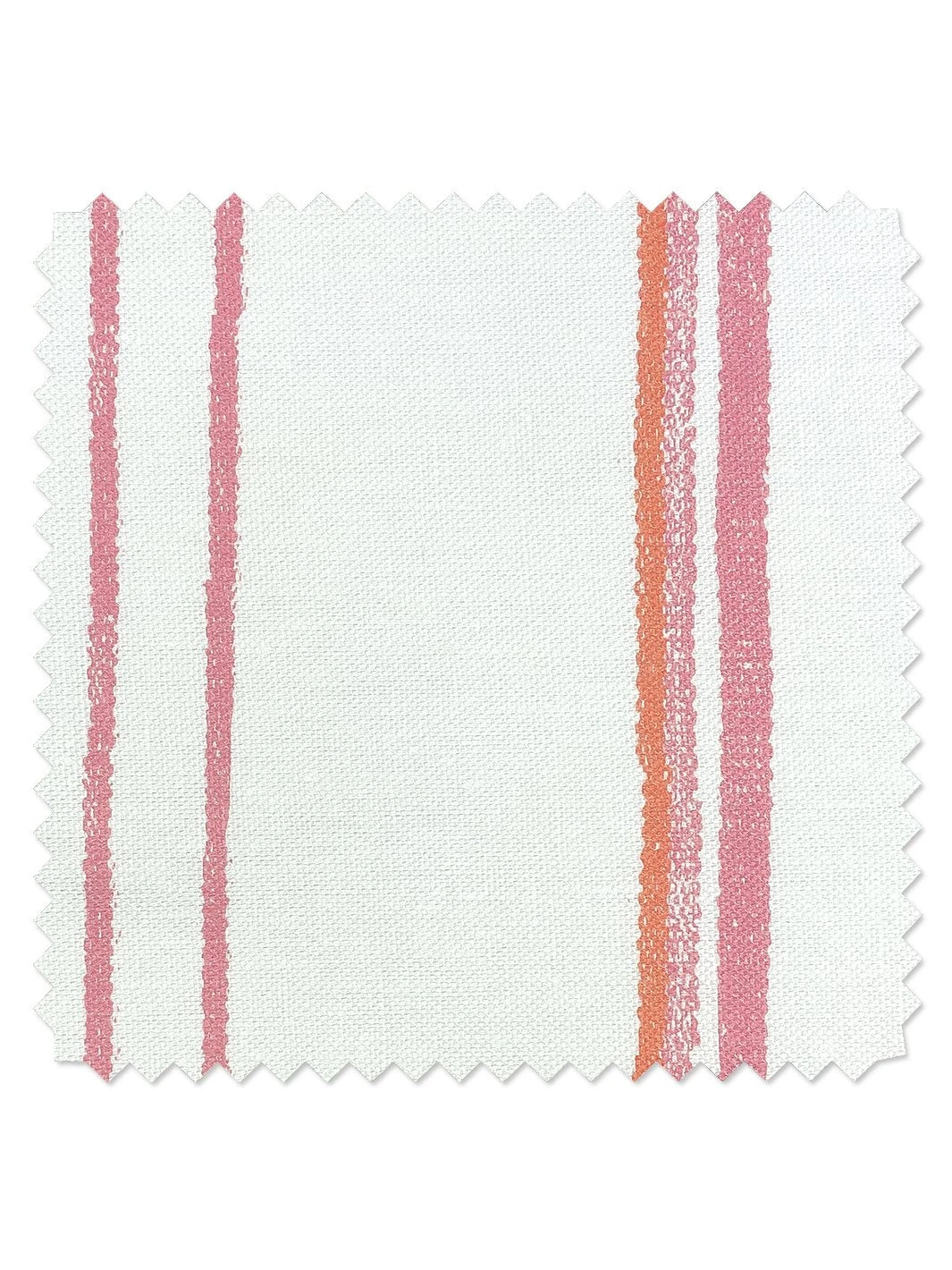 'Fabric By The Yard - Two Tone Stripe - Creamsicle On Flax Linen 4 'Fabric By The Yard - Two Tone Stripe - Creamsicle On Flax Linen - Image 2