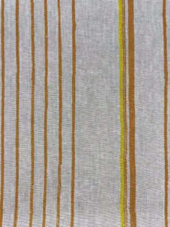 'Fabric By The Yard - Two Tone Stripe - Terracotta & Daffodil On Linen -Wallpaper Store Two Tone Stripe Daffodil Terracota Flax Linen Design 546f77bd c505 49c7 a28c 2d00f241275a