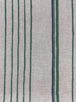 'Fabric By The Yard - Two Tone Stripe - Green & Blue On Flax Linen 8 'Fabric By The Yard - Two Tone Stripe - Green & Blue On Flax Linen -Wallpaper Store Two Tone Stripe Green Blue Flax Linen Design