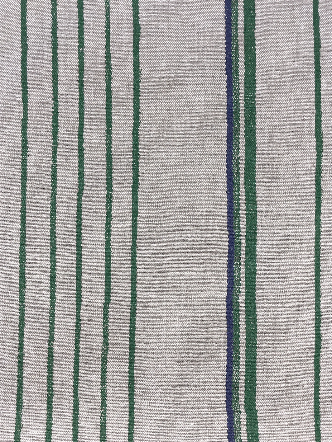 'Fabric By The Yard - Two Tone Stripe - Green & Blue On Flax Linen 5 'Fabric By The Yard - Two Tone Stripe - Green & Blue On Flax Linen - Image 3
