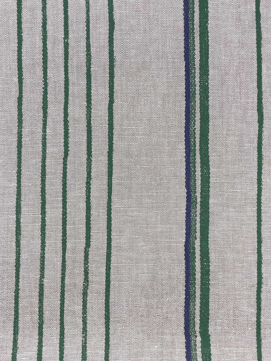 'Fabric By The Yard - Two Tone Stripe - Green & Blue On Linen 6 'Fabric By The Yard - Two Tone Stripe - Green & Blue On Linen - Image 4