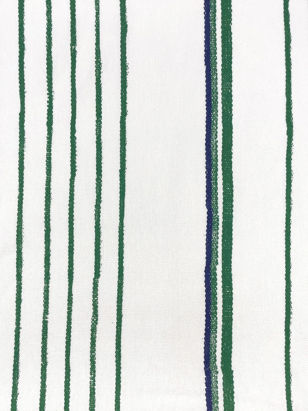 'Fabric By The Yard - Two Tone Stripe - Green & Blue On Flax Linen 6 'Fabric By The Yard - Two Tone Stripe - Green & Blue On Flax Linen - Image 4