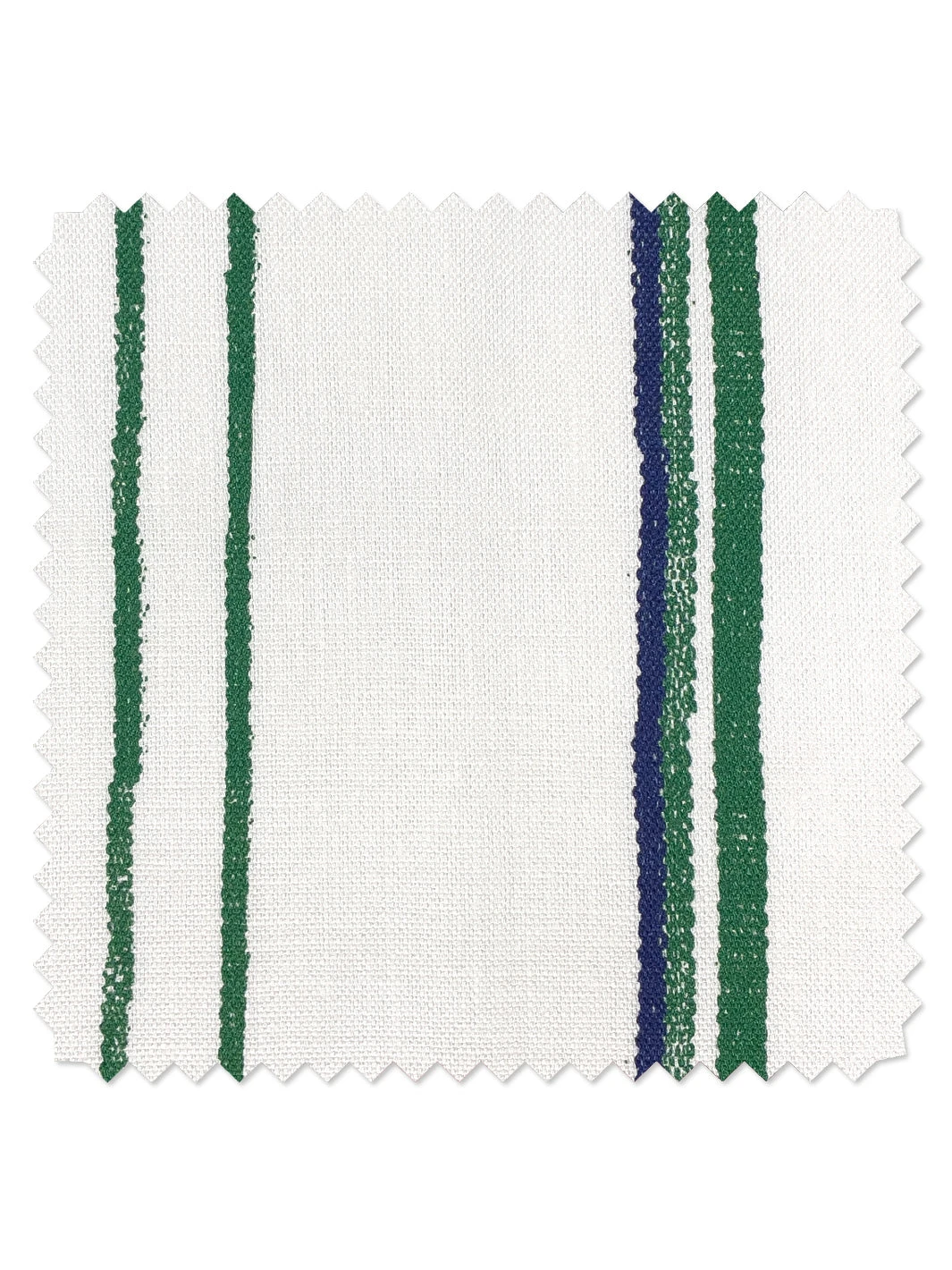 'Fabric By The Yard - Two Tone Stripe - Green & Blue On Linen 3 'Fabric By The Yard - Two Tone Stripe - Green & Blue On Linen