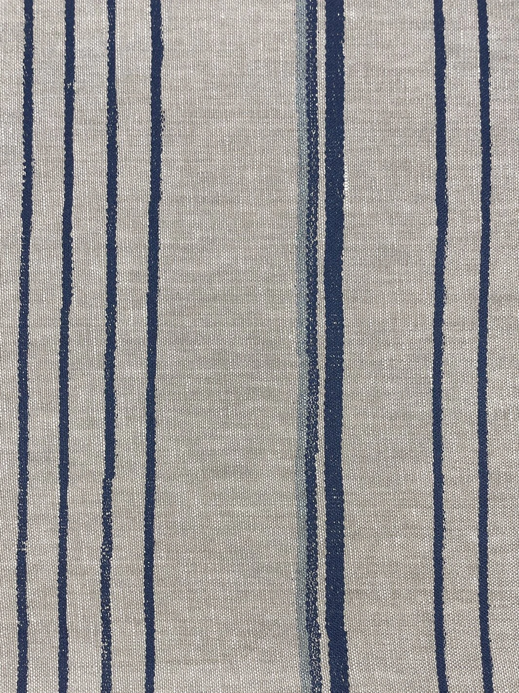 'Fabric By The Yard - Two Tone Stripe - Navy & Sky On Linen 6 'Fabric By The Yard - Two Tone Stripe - Navy & Sky On Linen - Image 4