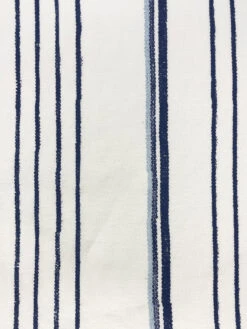 'Fabric By The Yard - Two Tone Stripe - Navy & Sky On Linen 8 'Fabric By The Yard - Two Tone Stripe - Navy & Sky On Linen -Wallpaper Store Two Tone Stripe Navy Sky Linen Design