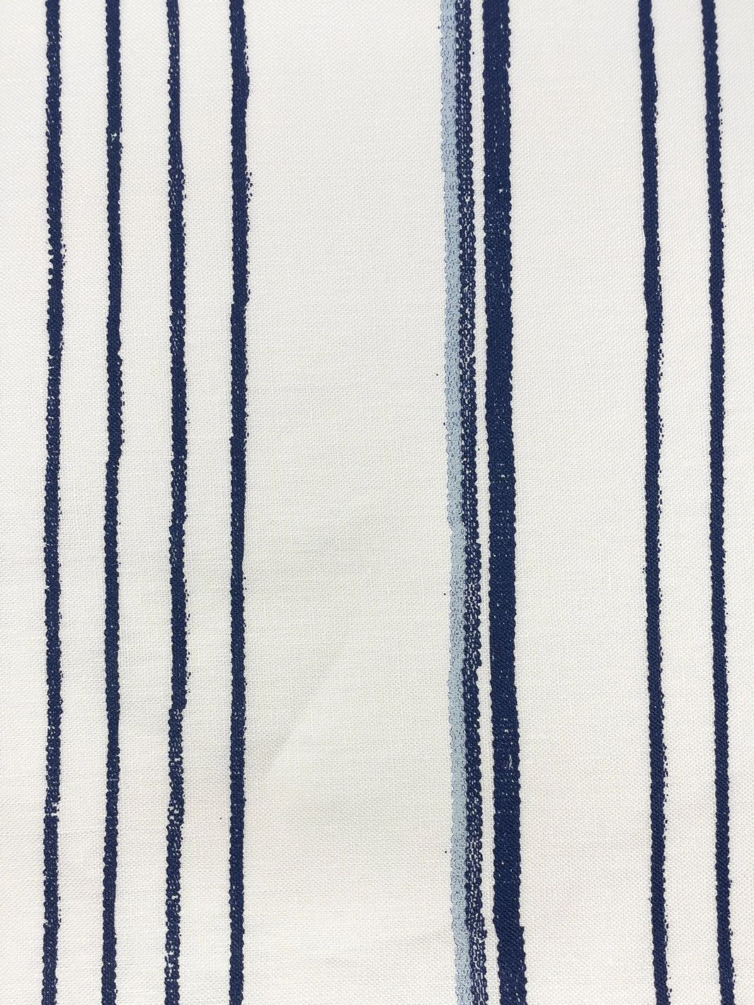 'Fabric By The Yard - Two Tone Stripe - Navy & Sky On Linen 5 'Fabric By The Yard - Two Tone Stripe - Navy & Sky On Linen - Image 3