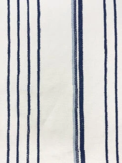 'Fabric By The Yard - Two Tone Stripe - Navy & Sky On Flax Linen -Wallpaper Store Two Tone Stripe Navy Sky Linen Design 4691e1b8 bd27 489b b227 687385fbc7f6