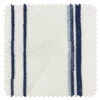 'Fabric By The Yard - Two Tone Stripe - Navy & Sky On Linen