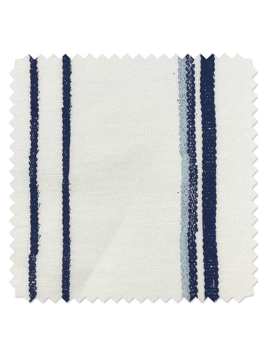 'Fabric By The Yard - Two Tone Stripe - Navy & Sky On Linen 3 'Fabric By The Yard - Two Tone Stripe - Navy & Sky On Linen