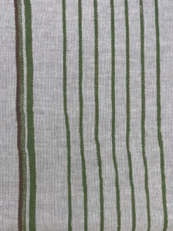 'Fabric By The Yard - Two Tone Stripe - Rust + Moss On Flax Linen 8 'Fabric By The Yard - Two Tone Stripe - Rust + Moss On Flax Linen -Wallpaper Store Two Tone Stripe Rust Moss on Flax Linen Design