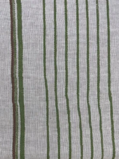'Fabric By The Yard - Two Tone Stripe - Rust & Moss On Linen -Wallpaper Store Two Tone Stripe Rust Moss on Flax Linen Design f792ed89 41ba 4239 aeb7 c0ffea20fa46