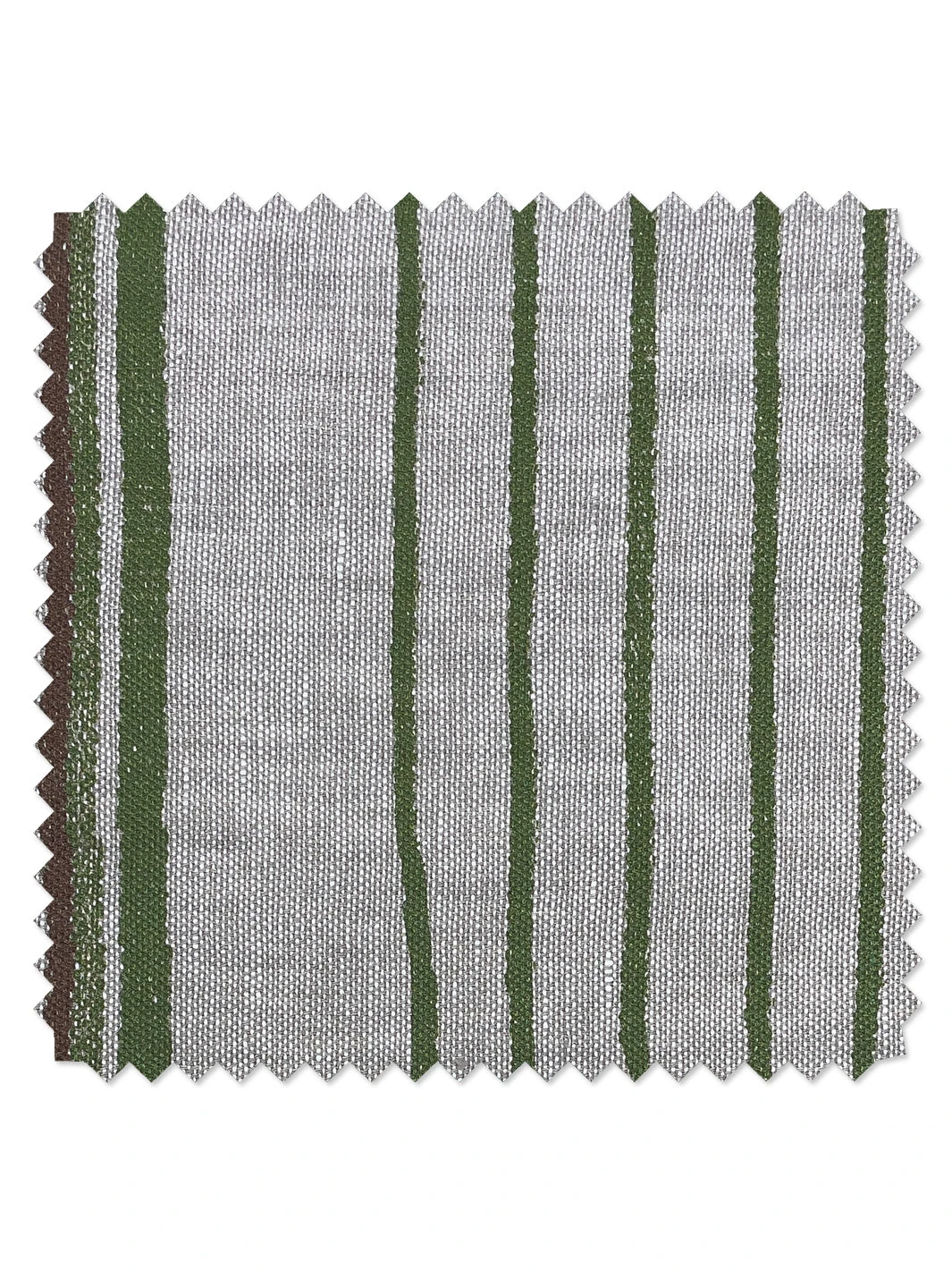 'Fabric By The Yard - Two Tone Stripe - Rust + Moss On Flax Linen 3 'Fabric By The Yard - Two Tone Stripe - Rust + Moss On Flax Linen
