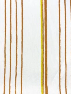 'Fabric By The Yard - Two Tone Stripe - Terracotta & Daffodil On Flax Linen -Wallpaper Store Two Tone Stripe Terracota Daffodil Linen Design 6b2343cf 8f3a 4814 be1a 182e16b47a4c