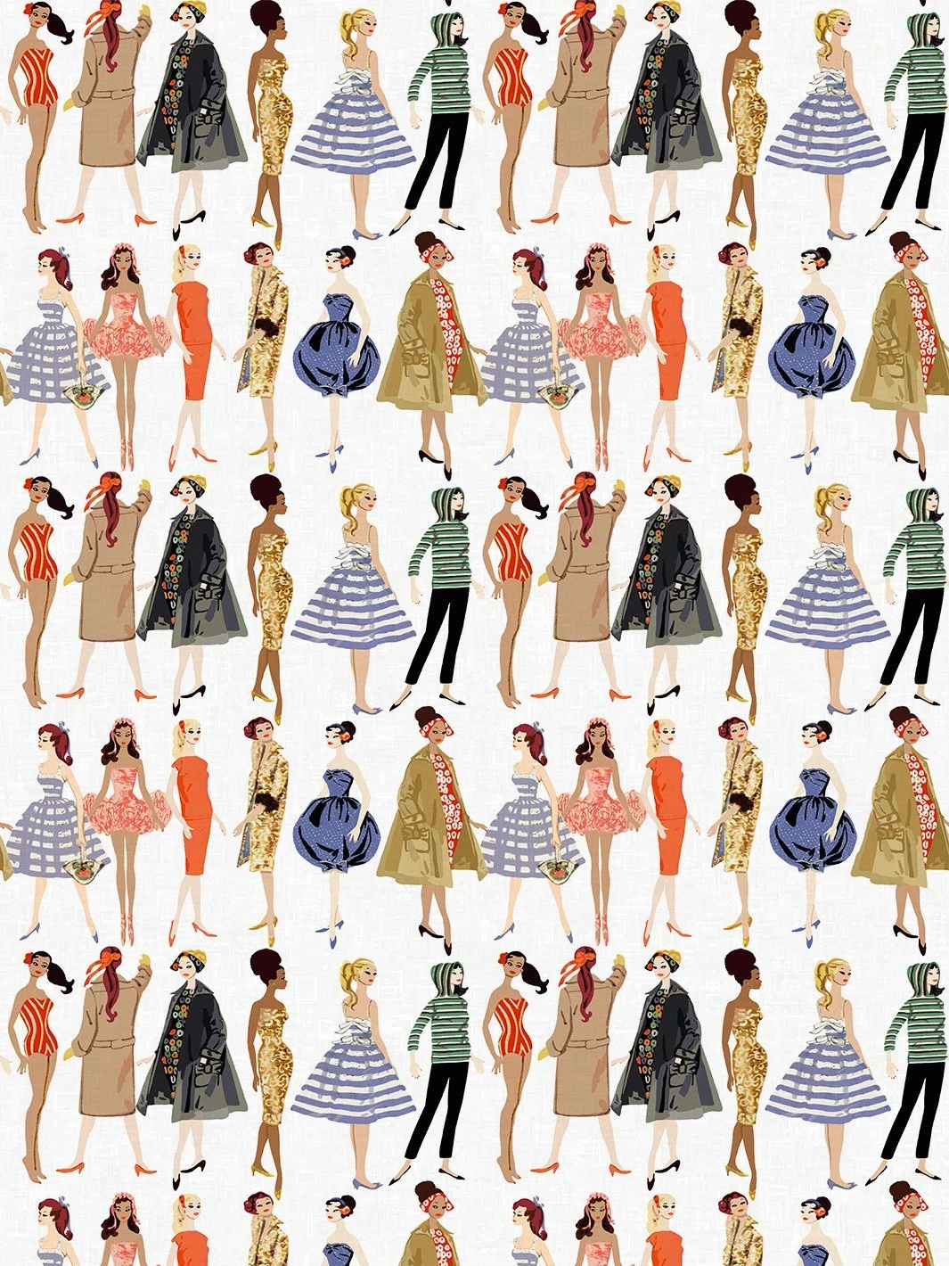 'Fabric By The Yard - Vintage Illustration - White On Flax Linen 12 'Fabric By The Yard - Vintage Illustration - White On Flax Linen - Image 10