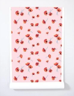 'Poppy' Wallpaper By Nathan Turner - Pink -Wallpaper Store WS Poppy Roll Pink WEB 40104e13 6d35 43d0 b097 8f89b0d0ceb7