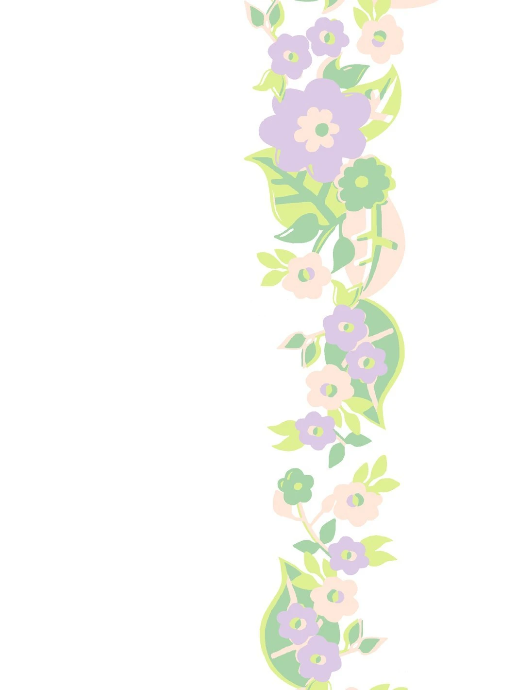 'Floral Stripe' Wallpaper By Barbie™ - Lavender Peach - Image 3