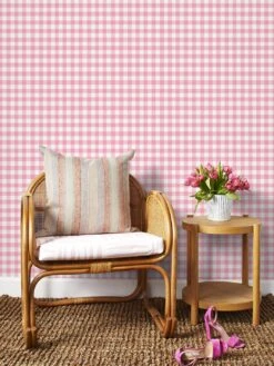 'Barbie™ Gingham' Wallpaper By Barbie™ - Bubblegum
