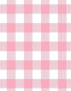 'Barbie™ Gingham' Wallpaper By Barbie™ - Bubblegum -Wallpaper Store Wallshoppe Barbie Gingham Wallpaper by Barbie Detail Bubblegum