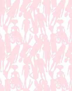 'Fashionistas™ Silhouettes' Wallpaper By Barbie™ - Pink