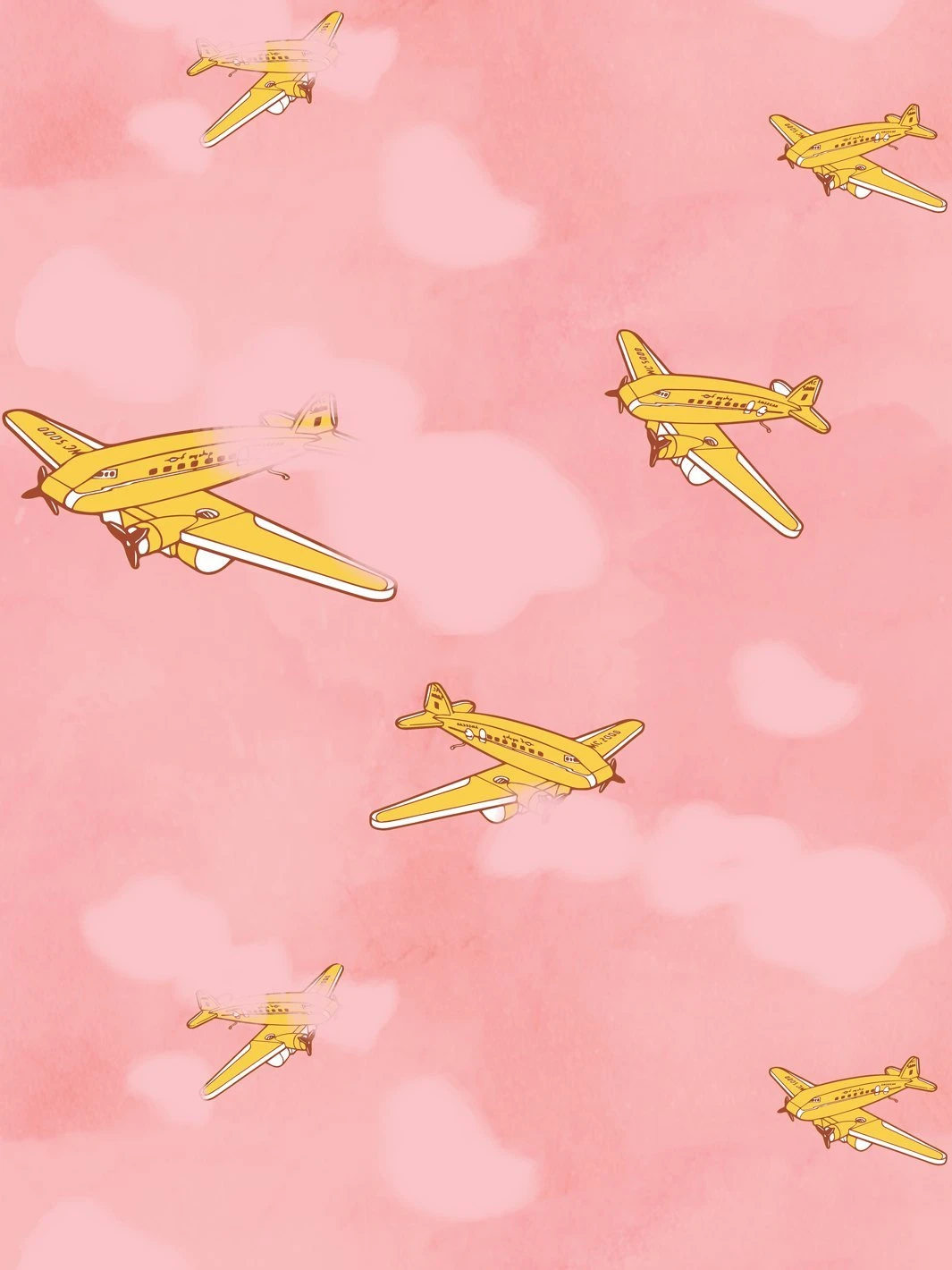 'Airplanes' Wallpaper By Fisher-Price™ - Yellow Sunset - Image 2