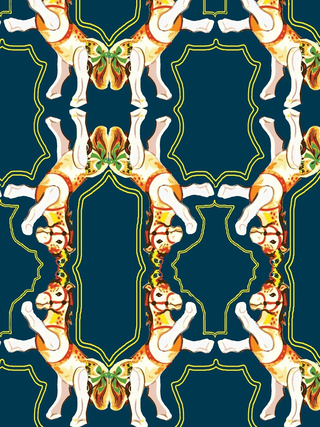 'Horse Arc' Wallpaper By Fisher-Price™ - Navy - Image 3