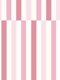 'Stripes' Wallpaper By Fisher-Price™ - Pink -Wallpaper Store Wallshoppe Fisher Price Stripes by Fisher Price Pink Detail