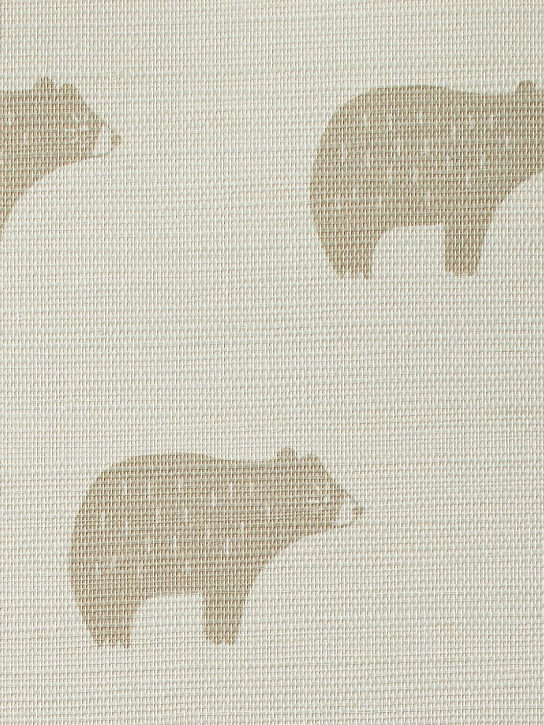 'Chubby Bear' Grasscloth Wallpaper By Tea Collection - Taupe - Image 3
