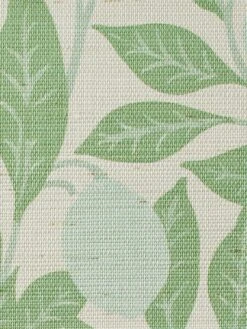 'Lemons' Grasscloth Wallpaper By Nathan Turner - Green -Wallpaper Store Wallshoppe Grasscloth Lemons Wallpaper Green Detail