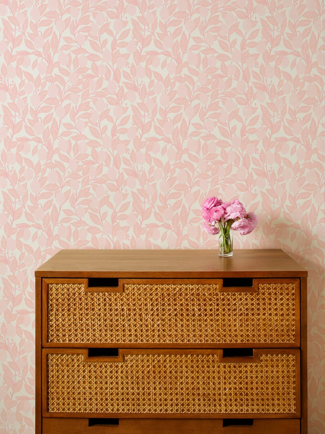 'Lemons' Grasscloth Wallpaper By Nathan Turner - Pink 3 'Lemons' Grasscloth Wallpaper By Nathan Turner - Pink