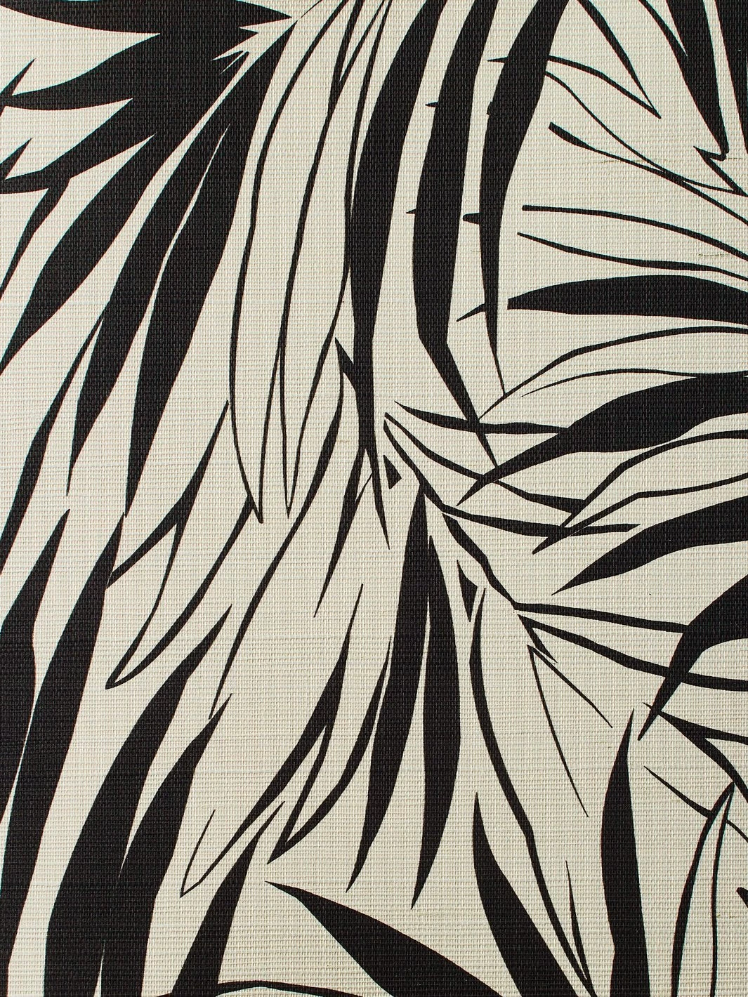 'Majesty Palm' Grasscloth Wallpaper By Wallshoppe - Black 4 'Majesty Palm' Grasscloth Wallpaper By Wallshoppe - Black - Image 2