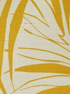 'Majesty Palm' Grasscloth Wallpaper By Wallshoppe - Gold -Wallpaper Store Wallshoppe Grasscloth Majesty Palm Wallpaper Gold Detail