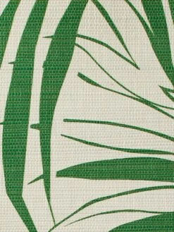 'Majesty Palm' Grasscloth Wallpaper By Wallshoppe - Green -Wallpaper Store Wallshoppe Grasscloth Majesty Palm Wallpaper Green Detail