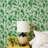 'Majesty Palm' Grasscloth Wallpaper By Wallshoppe - Green