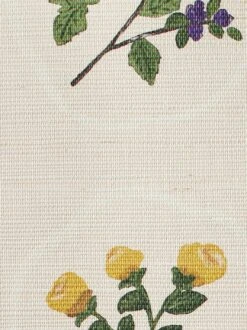 'Montaigne Stripe' Grasscloth Wallpaper By Carly Beck - Peach -Wallpaper Store Wallshoppe Grasscloth Montaigne Stripe Peach Detail