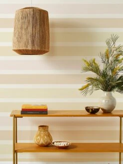 'Ombre Stripe' Grasscloth Wallpaper By Barbie⢠- Oat