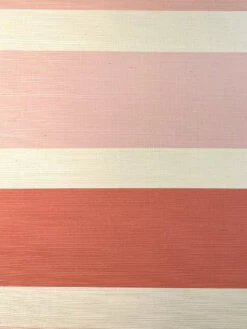 'Ombre Stripe' Grasscloth Wallpaper By Barbie™ - Peach 7 'Ombre Stripe' Grasscloth Wallpaper By Barbie™ - Peach -Wallpaper Store Wallshoppe Grasscloth Ombre Stripe by Barbie Peach Detail