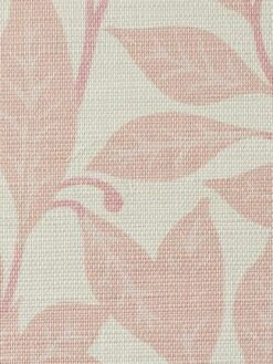 'Orchard Leaves' Grasscloth Wallpaper By Wallshoppe - Pink -Wallpaper Store Wallshoppe Grasscloth Orchard Leaves Wallpaper Pink Detail