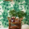 'Pacifico Palm' Grasscloth Wallpaper By Nathan Turner - Ivory